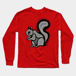 Squirrel Ajidamoo ᐊᒋᑕᒧᐅ Indigenous WAWEZHI CANADA Long Sleeve T-Shirt